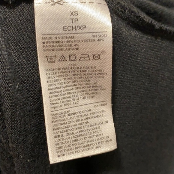 Gap Black Oversized Shirttail Hem Tunic EUC - Picture 6 of 6